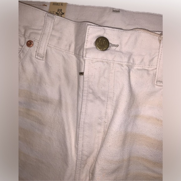 RRL DoubleRL Ralph Lauren High Slim Cream Beige Straight Cowboy Jeans 30x30 Pant - Picture 2 of 13